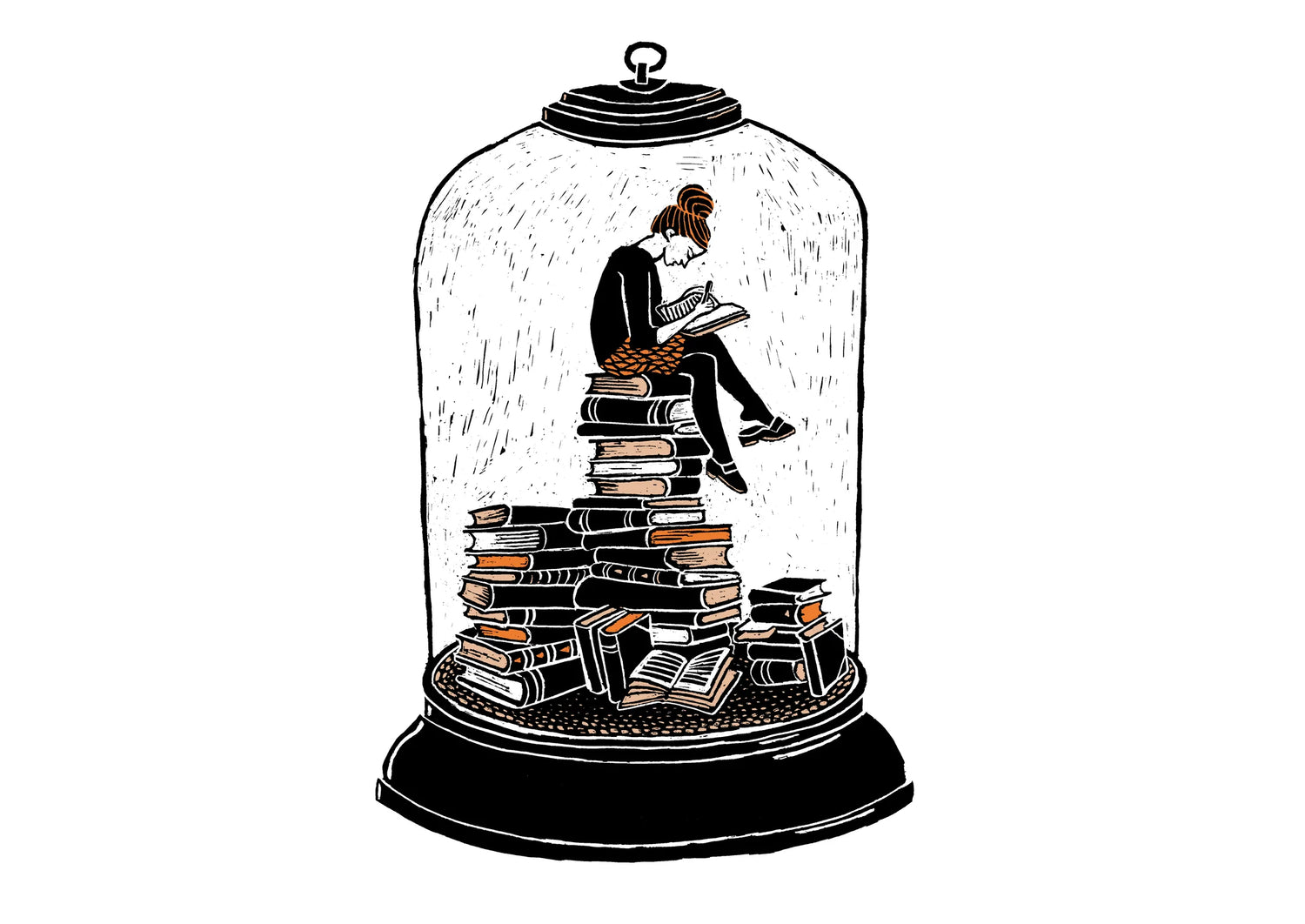 Vrouw in stolp - Floor Rieder